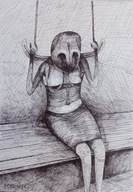 ZDZISŁAW BEKSIŃSKI RYSUNEK CIEŃKOPISEM