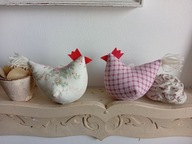 ZABAWNA KURA KWOKA DUŻA Z MATERIAŁU- DEKORACJA DOMU