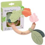 GRZECHOTKA DREWNIANA SENSORYCZNA GRYZAK 2W1 ZĄBKOWANIE 0m+ CLASSIC WORLD