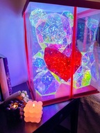 Lemiś z Sercem Świecący Miś LED Prezent Walentynki Dzień Kobiet i Urodziny