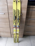 Stare drewniane narty zabytek retro unikat 125 cm