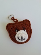 Miś brelok do kluczy zawieszka rękodzieło prezent