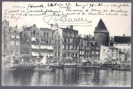 GDAŃSK / Danzig Fischmarkt / Sklepy 1907r.