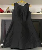 M SUKIENKA COAST MAŁA CZARNA ORGINALNY KRÓJ Z JEDWABIEM silk sylwester