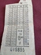 BILET PKS- 1973 ROKU