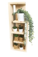 Drewniana półka/kwietnik – stojak na kwiaty, naturalne drewno