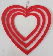 Serce Potrójne do Zawieszenia Wiszące Walentynki dla Zakochanych Duże