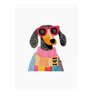 „Stylowy Jamnik” – Minimalistyczny Plakat Dekoracyjny