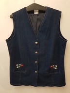 KAMIZELKA JEANSOWA DAMSKA HAFTOWANA R.M/L JEANS