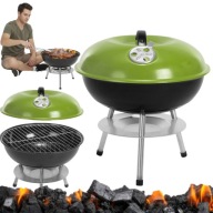 GRILL WĘGLOWY TURYSTYCZNY KEMPINGOWY Z POKRYWĄ STALOWY RUSZT 36x36cm PIKNIK