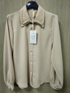 Bluzka koszula beżowa elegancka M/L Lamiar Italy !!!