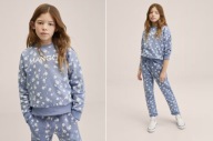 MANGO komplet dresowy bluza + joggery w kwiatki 11 12 lat
