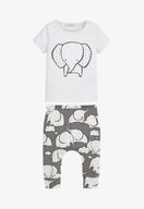 NEXT komplet niemowlęcy chłopięcy słonik 80 cm
