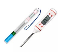 TERMOMETR KUCHENNY Z SNDĄ BIAŁY DOKŁADNY -50 DO 300*C CIASTA ETUI BATERIA