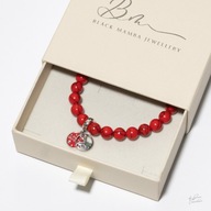 Unikatowa Bransoletka z Kamieni Naturalnych Howlit i 925