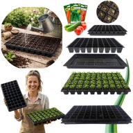 Wielodoniczka Doniczka Taca do Wysiewu Nasion Rozsad Doniczki z Tacka 60kom