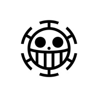 ONE PIECE Naklejka na Samochód Trafalgar Law Czarna