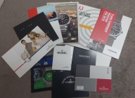 Katalogi zegarki ZESTAW 12 SZTUK Citizen Nivrel Movado Qlocktwo Wenger