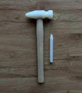 Wyprzedaż! Młotek plastikowy + pobijak blacharski PDR GERMANY