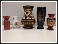 WAZONY 5 sztuk różne wzory gliniane i porcelanowe