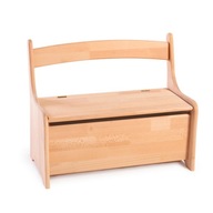 Ławeczka dziecięca - bukowa - olejowana - ze skrzynią na zabawki.