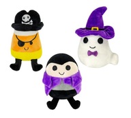 ZABAWKA DLA PSA HALLOWEEN 3 PISZCZĄCE MASKOTKI WAMPIR DUSZEK PIRAT KOMPLET!