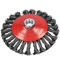 SZCZOTKA DRUCIANA STALOWA BOCZNA 100MM M14 SZLIFIERKA KĄTOWA TURBOTOOLS