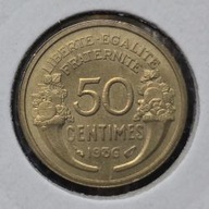 *FRANCJA [0123]*50 centymów 50 CENTIMES 1936 Trzecia Republika, Marianna