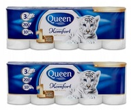 2X PAPIER TOALETOWY QUEEN KOMFORT 10 ROLEK = 20SZT