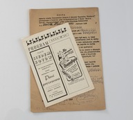 Teatr 7 Kotów Kraków Program Umowa 1947 Unikat