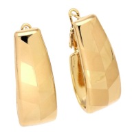 87071 Kolczyki stal chirurgiczna 316L pozłacane 18k mat połysk