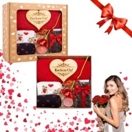 PREZENT NA DZIEŃ KOBIET WALENTYNKI DLA NIEJ RĘCZNIK DLA ŻONY RÓŻA HERBATKA