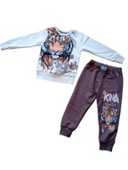 DRES CHŁOPIĘCY TYGRYS TIGER THE KING BLUZA SPODNIE ROZM.140 (9-10 LAT)
