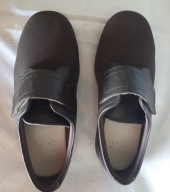 Buty dla diabetyka marki Cosyfeet Ken 9/43 3H brąz skóra/materiał tekstylny