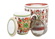 Kubek z zaparzaczem etno etniczny porcelana 460 ml opakowanie prezentowe