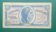 Banknot 50 Centimos 1937. Hiszpania