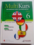 MultiKurs Multimedialny kurs 5 języków obcych książka + CD Tom 6 NOWA
