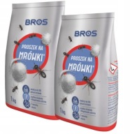 BROS Proszek na mrówki w worku, trutka, likwiduje gniazda 1 kg - 2 OPAK.