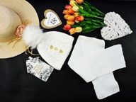 GRANS - BIAŁY ZIMOWY KOMPET ZŁOTO POMPON 46/48