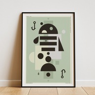 Plakat A2 42x59,4 Fysza Ryba plakaty na ścianę do pokoju salonu na prezent