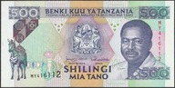 Tanzania 500 shilling 1993 - żyrafa - stan bankowy UNC