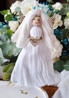 Aniołek Magicznych Świąt Anioł Stróż Anioł Makrama Zawieszka na choinkę