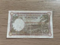 Kongo Belgijskie - 5 franków - 1930 - bardzo rzadki