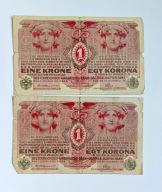 65 - Austro-Węgry - 2 x 1 KORONA 1916