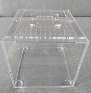 Unikalne terrarium z pleksiglasu, otwierane od góry, 15x15x15cm, magnesy.