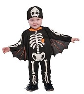Kostium szkieletu nietoperza dla niemowląt / Strój Karnawałowy / 1-2 lata