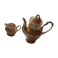 Dzbanek + mlecznik porcelit Chodzież, fason 1500, sygn. obow. od X 1964 r.