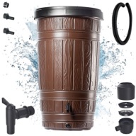 ZBIORNIK BECZKA POJEMNIK NA DESZCZÓWKĘ WODĘ Z KRANIKIEM 265L DO OGRODU