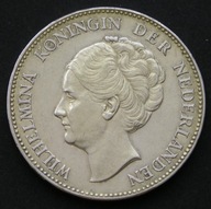 Holandia 1 gulden 1940 - królowa Wilhelmina - srebro