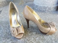 GUESS nr 37,5/7M eleganckie wygodne czółenka skóra